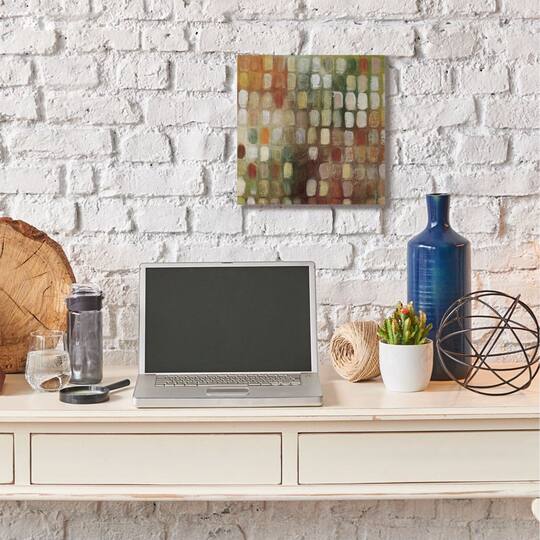 Stupell Industries Painted Earth Tone Oval Abstract Pattern Canvas Wall Art